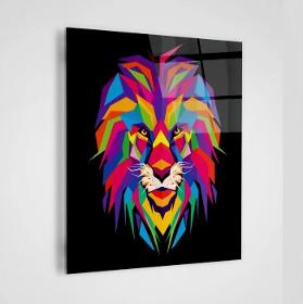 Lion Colorful Cam Tablo